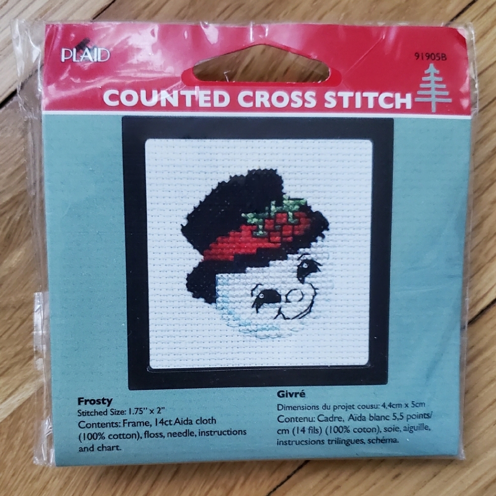 NWOT Frosty Counted Cross Stitch Kit